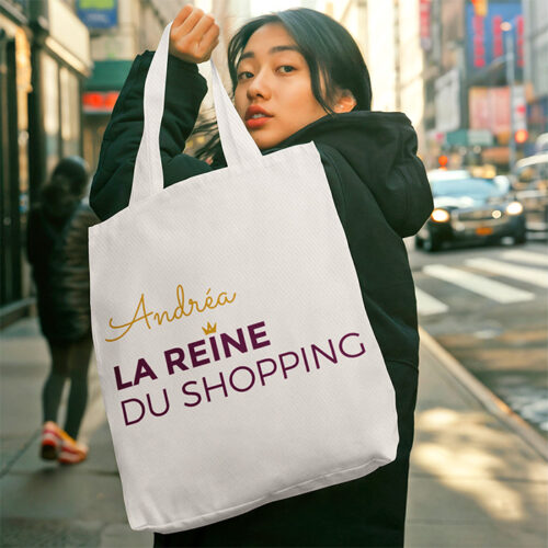 Sac cabas personnalisé - La Reine du shopping – Image 2