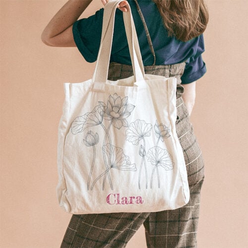 Sac cabas personnalisé - Fleur de lotus – Image 2