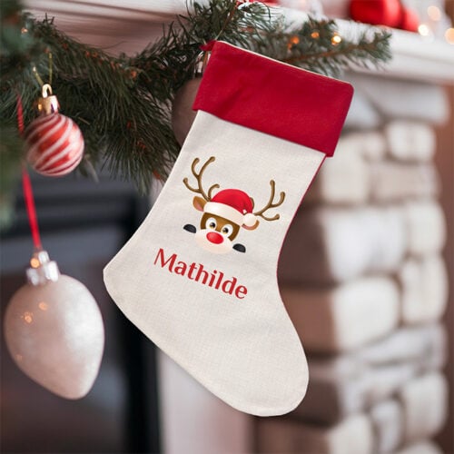 Chaussette Noël personnalisée - Renne – Image 2