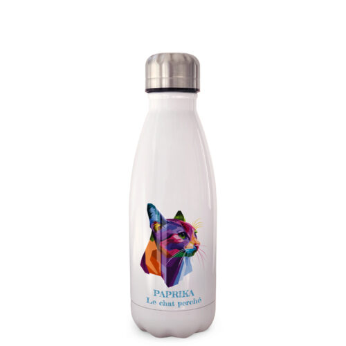 Bouteille isotherme - Chat coloré <br> <strong>350 ml</strong>