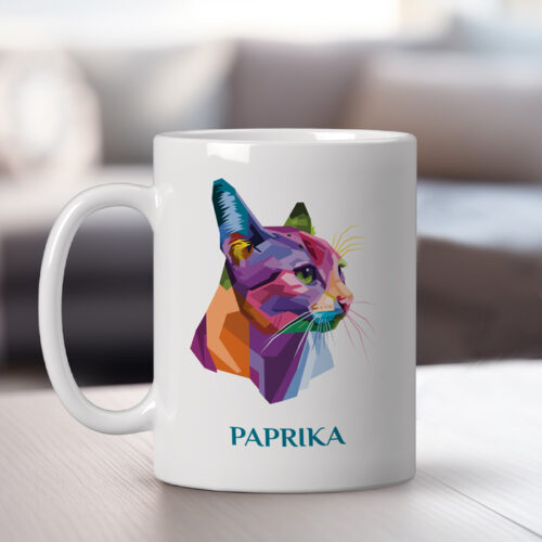 Mug personnalisé - Chat coloré – Image 2