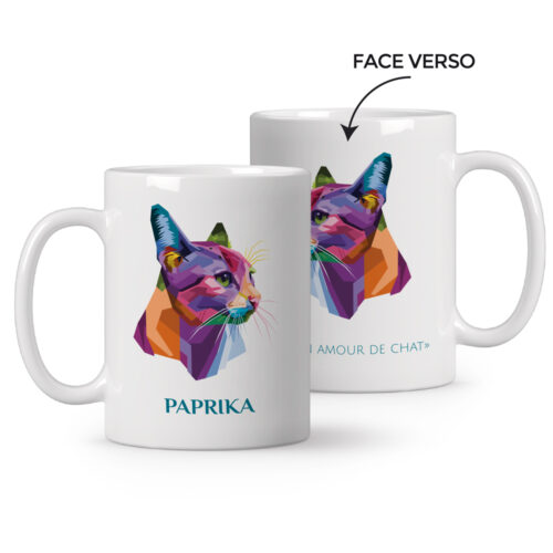 Mug personnalisé - Chat coloré