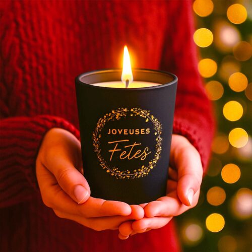 Bougie - Paillettes joyeuses fêtes – Image 3