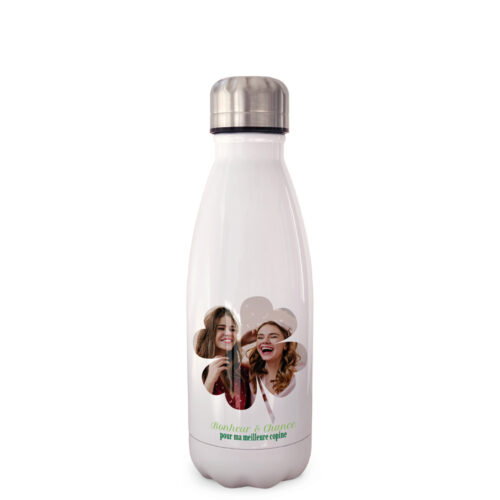 Bouteille isotherme - Bonheur et chance <br> <strong>  350 ml </strong>