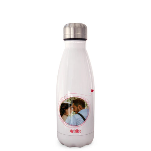 Bouteille isotherme - Photo avec coeur <br> <strong>350 ml</strong>