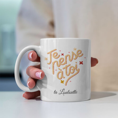 Mug personnalisé - Je pense à toi – Image 2