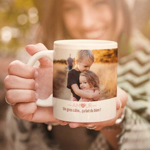 Mug personnalisé - Un gros câlin avec photo – Image 2