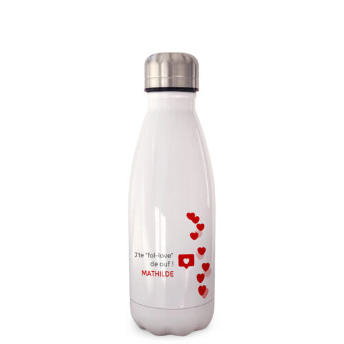 Bouteille isotherme – Fol love de ouf ! <br> <strong>  350 ml </strong>