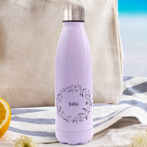 Bouteille isotherme Violette - Couronne fleurs <br> <strong>  500 ml </strong> – Image 2