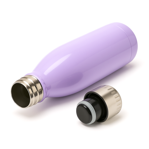 Bouteille isotherme Violette - Prénom avec coeur <br> <strong>  500 ml </strong> – Image 3