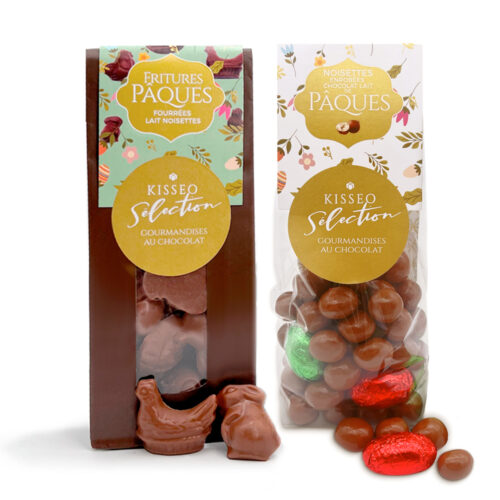 Duo de sachets de noisettines et fritures de Pâques