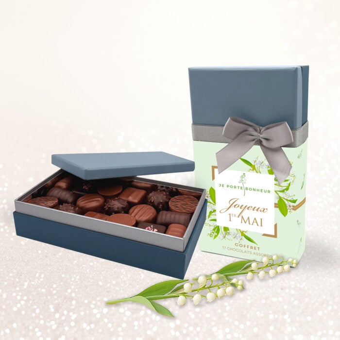 Alternative view of Coffret Prestige de chocolats assortis - Joyeux premier Mai