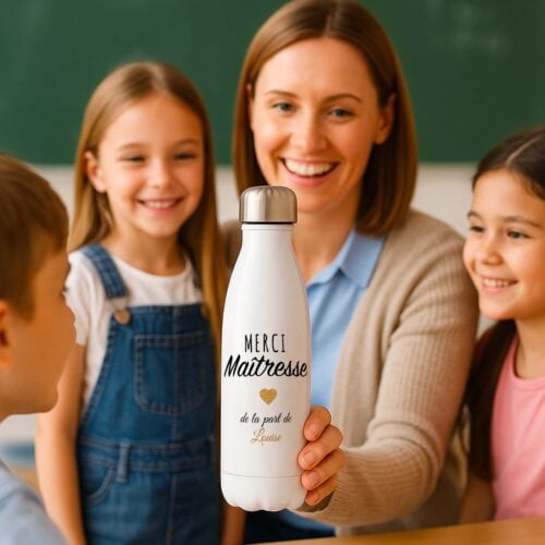 Bouteille isotherme - Merci Maîtresse <br> <strong>  500 ml </strong> – Image 2