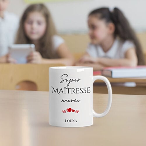 Mug personnalisé - Super Maîtresse – Image 2