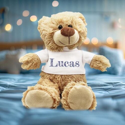 Billy l'ours en peluche – Prénom personnalisé <br> <strong> 25 cm </strong> – Image 2