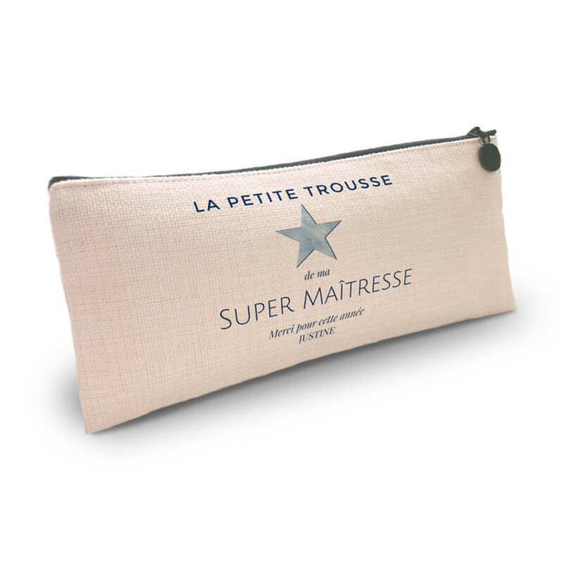 Pochette personnalis?�e - Super Ma?�tresse 23,5 x 10 cm | Kisseo.fr