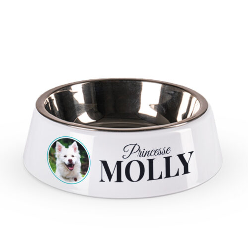 Gamelle pour chien - Avec prénom et photo <br> <strong> ⌀ 182 x 58 mm</strong>