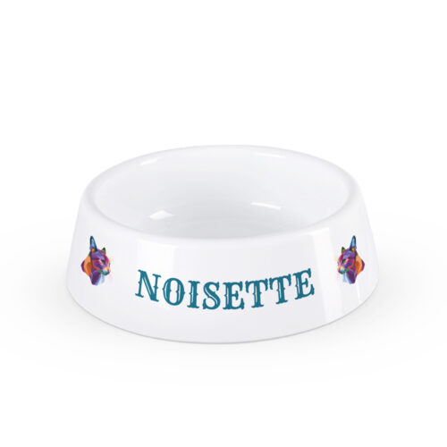 Gamelle personnalisée - Chat coloré <br> <strong> ⌀ 150 x 50 mm</strong>