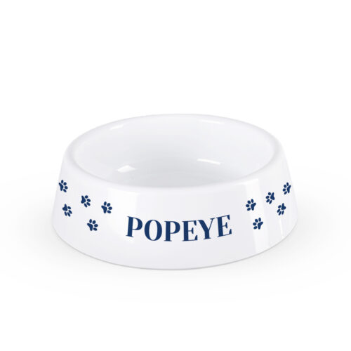 Gamelle pour chien - Empreintes bleues <br> <strong> ⌀ 150 x 50 mm</strong>