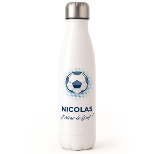 Bouteille isotherme - J'aime le foot ! <br> <strong>  500 ml </strong>