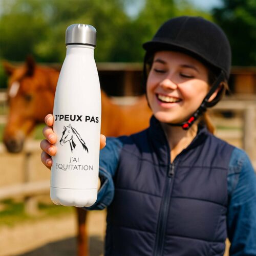 Bouteille isotherme - J'peux pas j'ai équitation <br> <strong>  500 ml </strong> – Image 2