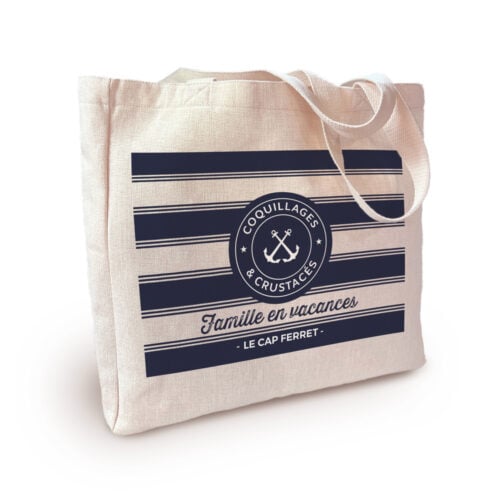 Sac cabas personnalisé – Coquillages et crustacés