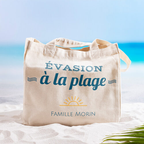 Sac cabas personnalisé – Evasion à la plage – Image 2