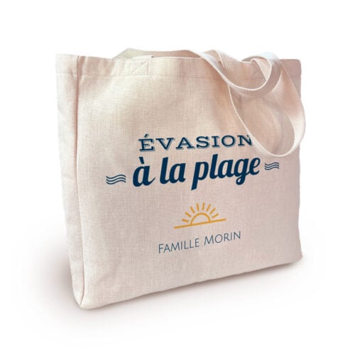 Sac cabas personnalisé – Evasion à la plage