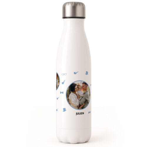 Bouteille isotherme - Avec vos photos <br> <strong>  500 ml </strong>