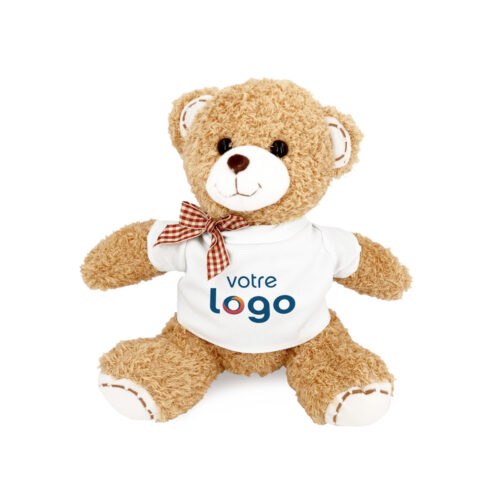 Ours en peluche personnalisé - Votre logo <br> <strong>  18 cm </strong>