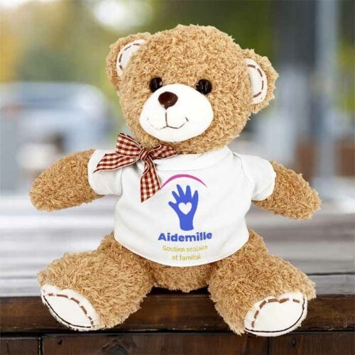 Ours en peluche personnalisé - Votre logo <br> <strong>  18 cm </strong> – Image 2
