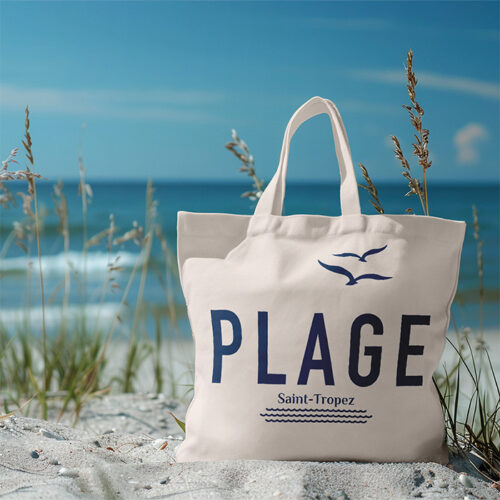 Sac cabas personnalisé – Plage – Image 2