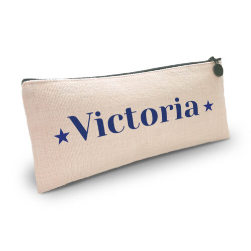 Pochette personnalisée - Prénom avec étoiles<br> <strong>23,5 x 10 cm</strong>