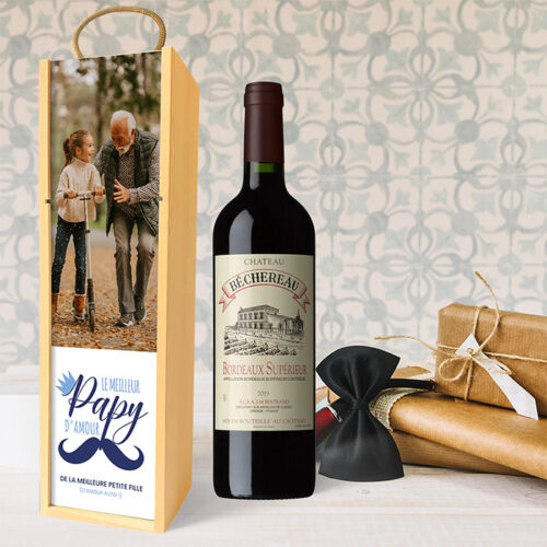 Coffret personnalisé et Vin rouge - Le meilleur Papy – Image 3