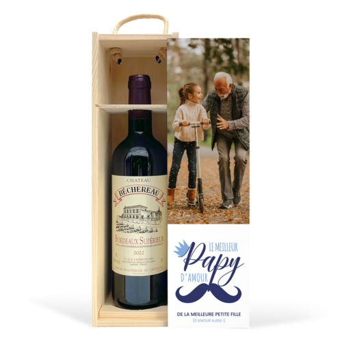 Coffret personnalisé et Vin rouge - Le meilleur Papy