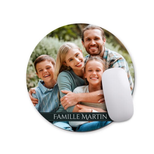 Tapis de souris - Photo de Famille <br> <strong>  ⌀ 20 cm </strong>