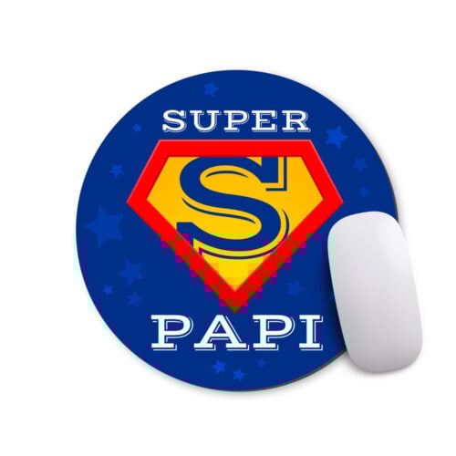 Tapis de souris - Super Papy <br> <strong>  ⌀ 20 cm </strong>