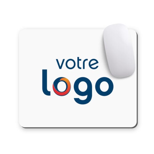Tapis de souris rectangulaire - Votre logo <br> <strong>  23,4 x 19,1 cm </strong>