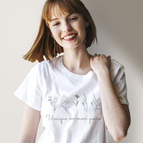 T-shirt blanc - Unique en mon genre ! – Image 2