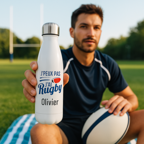 Bouteille isotherme - J'peux pas j'ai Rugby <br> <strong>  500 ml </strong> – Image 2
