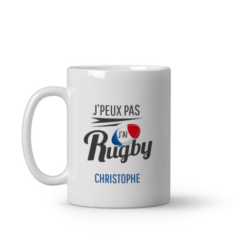 Mug personnalisé - J'peux pas j'ai rugby