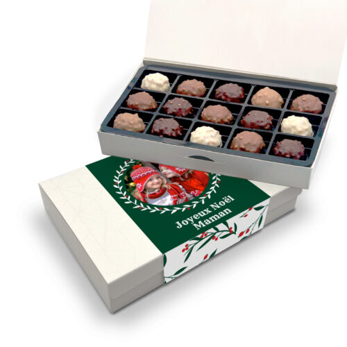 Boîte d'assortiment de 15 rochers personnalisable - Joyeux Noel avec photo