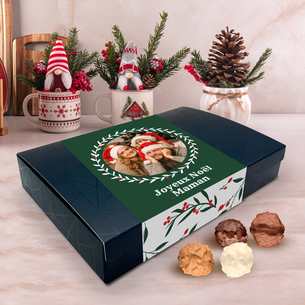Boîte d'assortiment de 15 rochers personnalisable - Joyeux Noel avec photo – Image 2