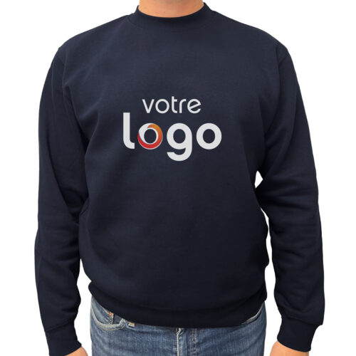 Sweat bleu - Votre logo – Image 2