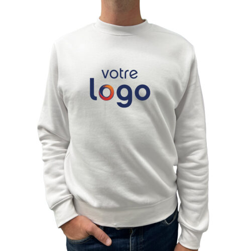 Sweat blanc - Votre logo – Image 2