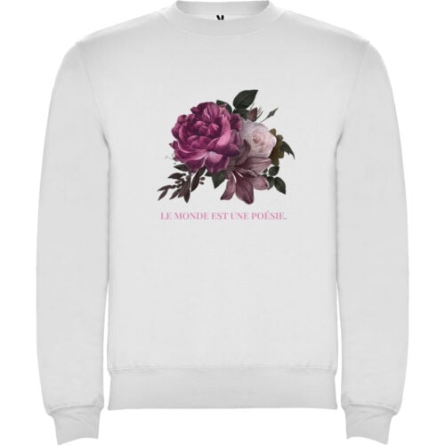 Sweat blanc - Floral