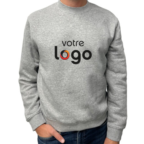 Sweat gris - Votre logo – Image 2