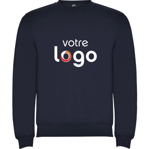 Sweat bleu - Votre logo