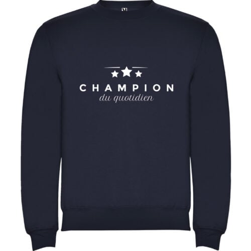 Sweat bleu - Champion du quotidien
