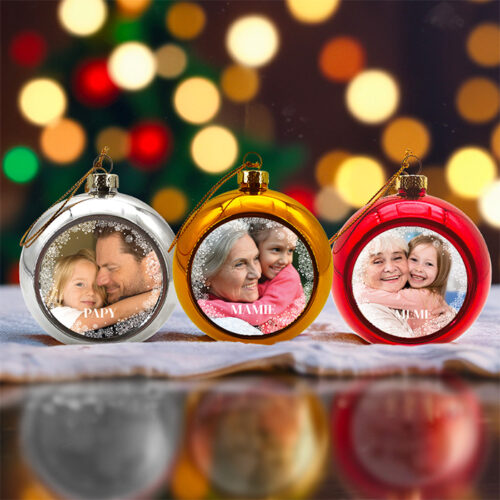 Lot de 3 Boules de Noël - Avec 3 photos – Image 2